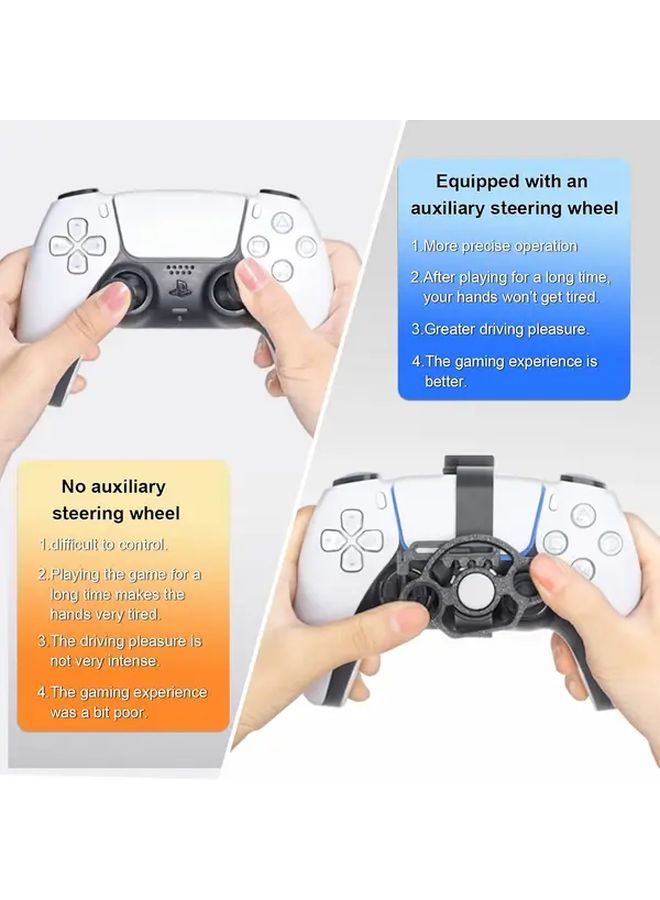 PS5 Mini Steering Wheel Controller Black ABS Auto Return No Battery Required - Image 5