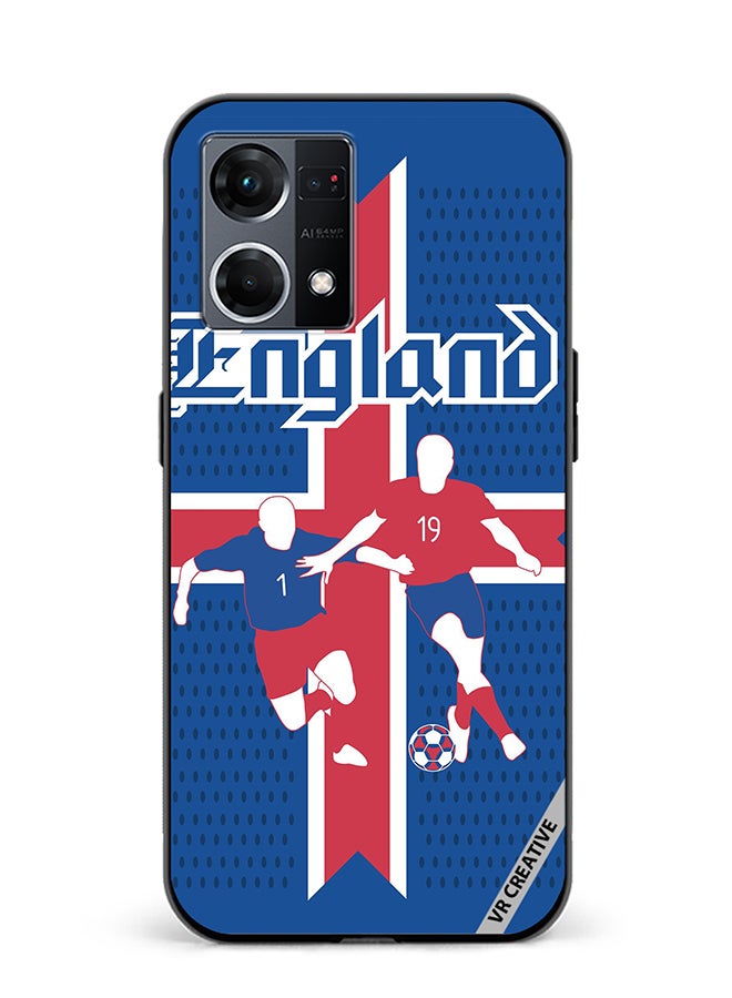 VR CREATIVE Protective Case Cover For Oppo Reno8 4G Sports Soccer Football England Design Multicolour - Image 1