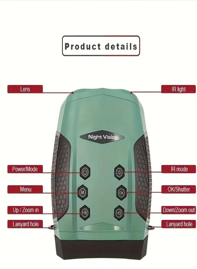 4K HD Digital Night Vision Binoculars with 7.62cm TFT Display, 5-40X Zoom, Infrared Vision, Photo & Video Recording for Day and Night Use – Ideal for Wildlife, Camping & Outdoor Exploration - Image 3