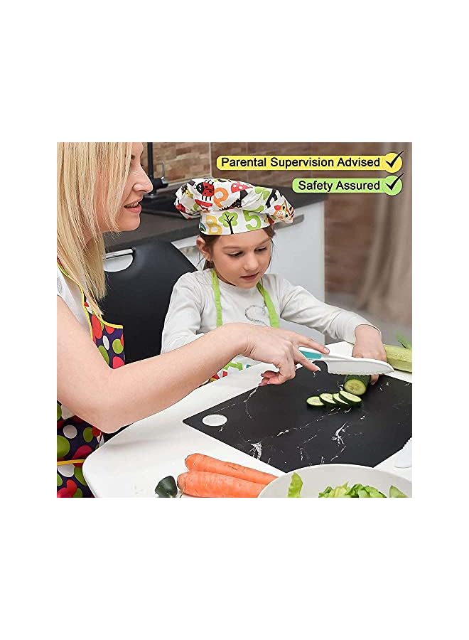 S-TOP 3 Piece Set Of Children’S Cooking Tools-Firm Grip, Jagged Edges And Safety-Colored Nylon Children’S Cooking Can Cut Fruits, Salads, Cakes, Lettuce (Multi-Color) - Image 2