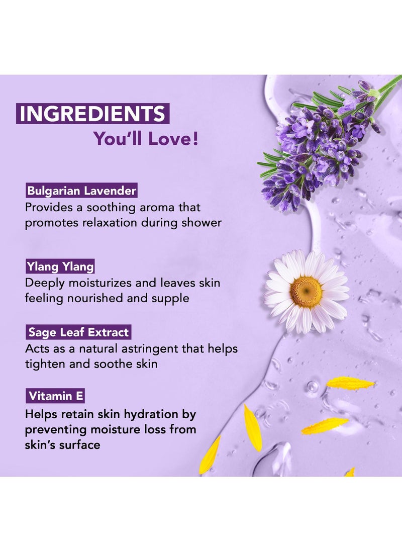 Botanic Hearth - Botanic Hearth Bulgarian Lavender Body Wash with Ylang Ylang, Vitamin E & Sage Leaf | Calming Body Wash Shower Gel for Women and Men | Sulphate & Paraben Free | 245ml - Image 1