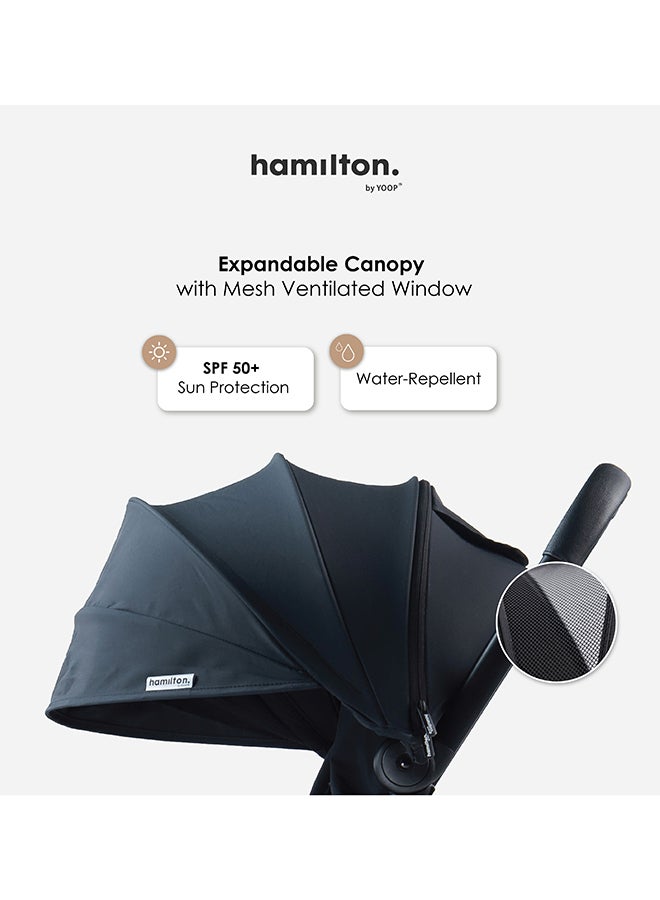 Hamilton Everyday Stroller Kaki MagicFold Cabin-Size Infant to 6 Years Travel System Ready SPF 50+ Canopy Magnetic Buckle Lightweight All-Wheel Suspension - Image 5