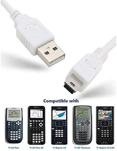 ienza TI84 TI-84 Plus CE Graphing Calculator Charger Cable Cord Wire Also for TI 84 Plus C Silver Edition, TI Nspire CX/TI Nspire CX CAS (USB Cable Only) - Image 4
