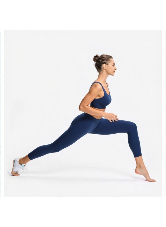 NIBEMINENT Essential/Pure&Plain 7/8 Leggings, High Waisted Compression Soft Pants Workout Athletic Yoga Pants 24" - Image 3