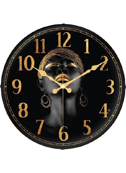 Galaxy D-1958-09 Bombe Mica Glass Wall Clock Arab Girl 2 