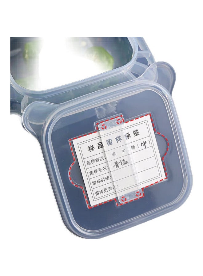 Mengting Food Sample Storage Box, Kindergarten School Hotel Fresh-Keeping Sampling Box, 6 Compartments Combination 1800Ml (With Labels) - Image 3