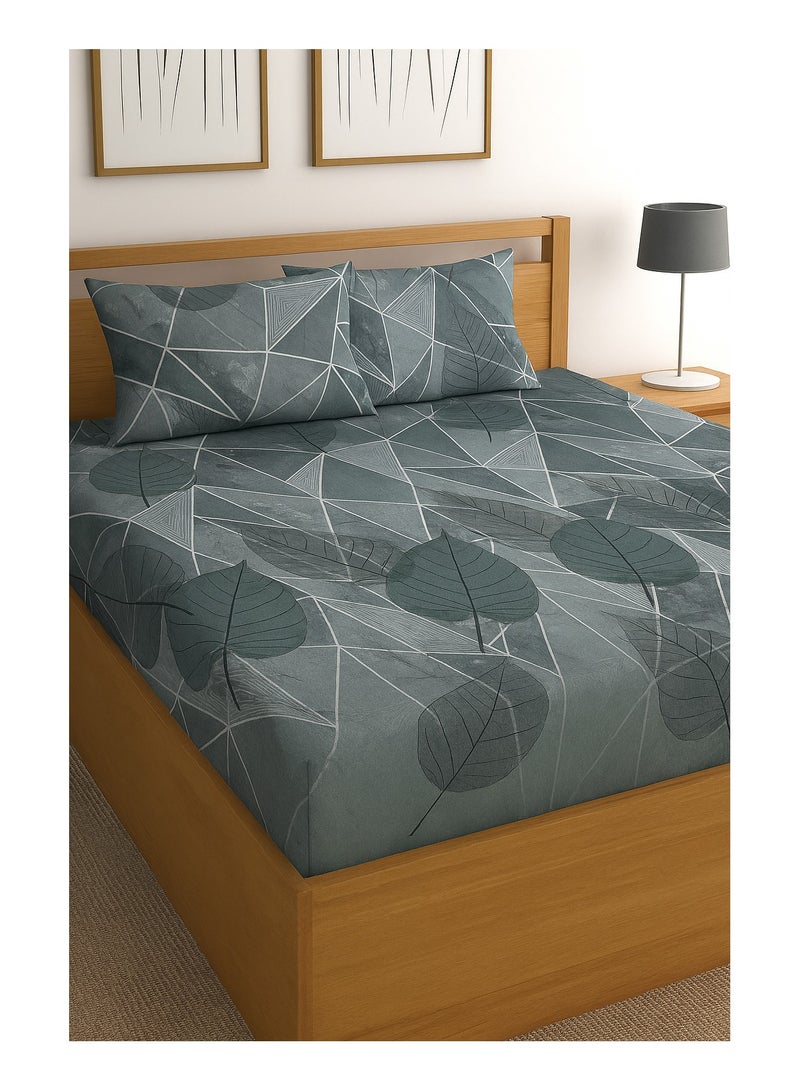 King Size Flat Bedsheet 250 x 240 cm with 2 Pillowcases – 125 GSM Soft Microfiber – Durable & Comfortable for All Seasons  - Image 1