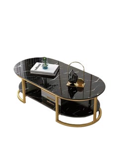 Sharpdo Coffee Table Double Deck With Lockers With Storage Wooden Mesas Home Living Room Modern Design Luxuryfurniture 100*50*45cm  - Image 1