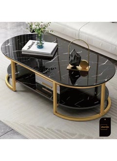 Sharpdo Coffee Table Double Deck With Lockers With Storage Wooden Mesas Home Living Room Modern Design Luxuryfurniture 100*50*45cm  - Image 2