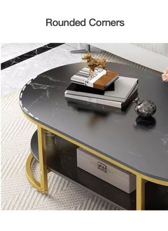 Sharpdo Coffee Table Double Deck With Lockers With Storage Wooden Mesas Home Living Room Modern Design Luxuryfurniture 100*50*45cm  - Image 5