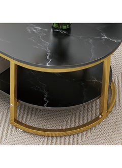 Sharpdo Coffee Table Double Deck With Lockers With Storage Wooden Mesas Home Living Room Modern Design Luxuryfurniture 100*50*45cm  - Image 4