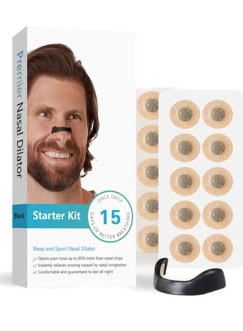 Aijmil Better sleep, anti-snoring nasal strips, safe and effective nasal patches, better breathing, nasal strips for improved breathing, anti-snoring equipment for both genders for home use (15 pairs of nasal patches, available in white) - Image 2