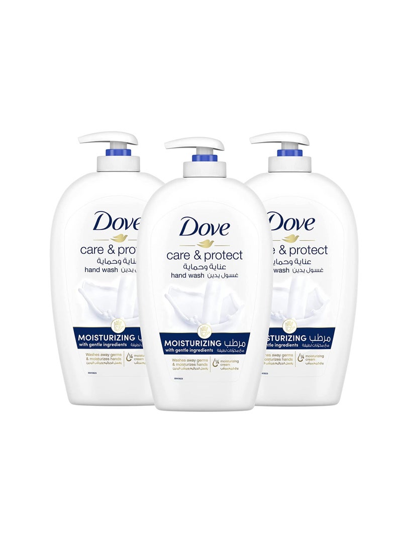 Dove Care and Protect Moisturising Hand Wash For sensitive skin 500ml pack of 3