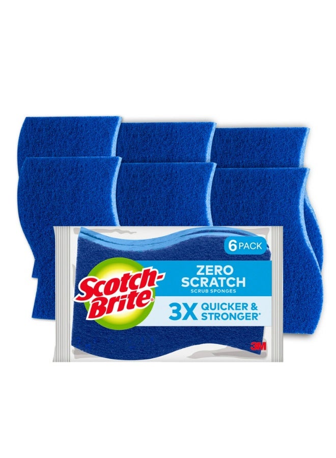 Scotch Brite 3M SB NON SCRATCH SCRUB SPONGE 8X6'S - Image 1