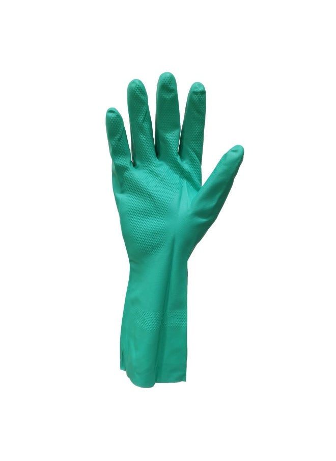 Deltaplus - Nitrile Green 30 CMS VE 801 Gloves  – Chemical-Resistant, Durable, and Flexible Gloves for Heavy-Duty Use | Pack of 2 - Image 1