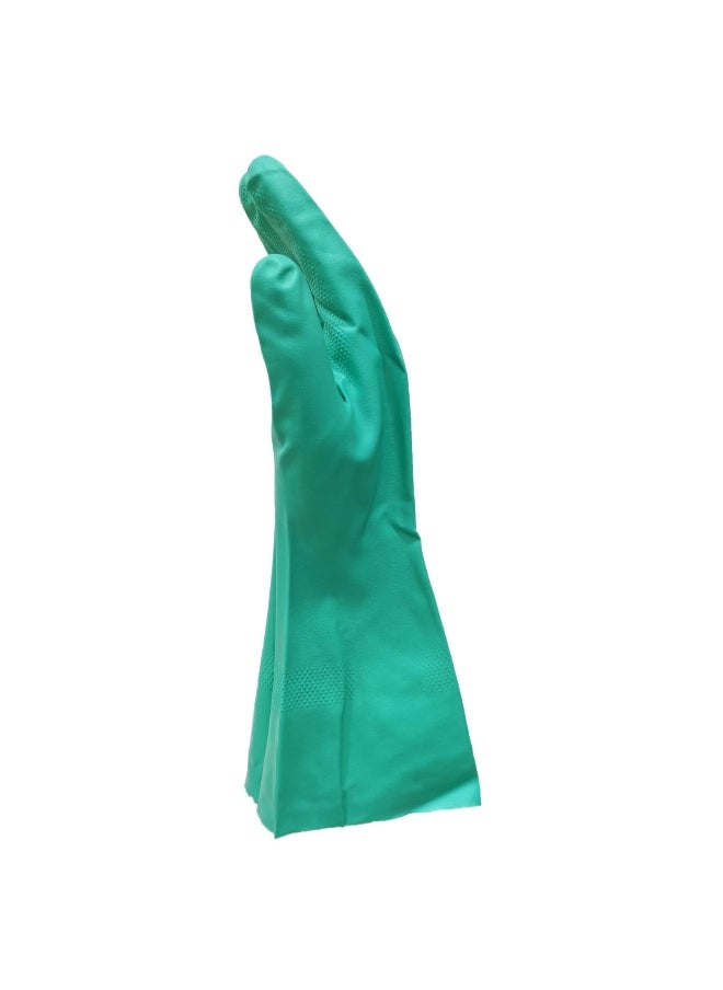 Deltaplus - Nitrile Green 30 CMS VE 801 Gloves  – Chemical-Resistant, Durable, and Flexible Gloves for Heavy-Duty Use | Pack of 2 - Image 1