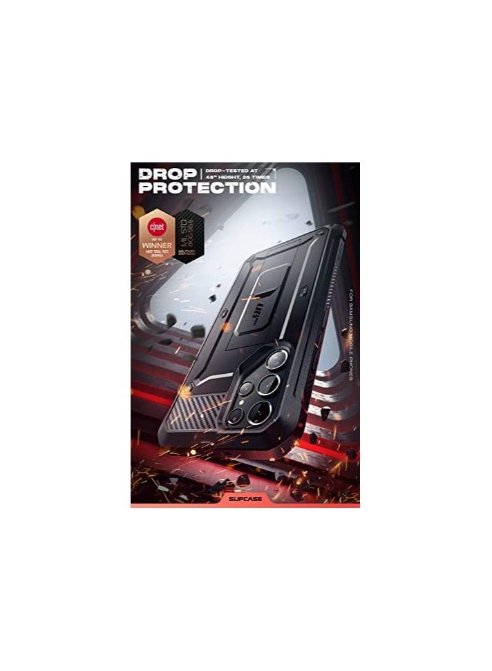 SUPCASE Unicorn Beetle Pro Series Case Designed For Galaxy S22 Ultra 5G (2022 Release), Full-Body Dual Layer Rugged Holster & Kickstand Case Without Built-in Screen Protector - Black - Image 3