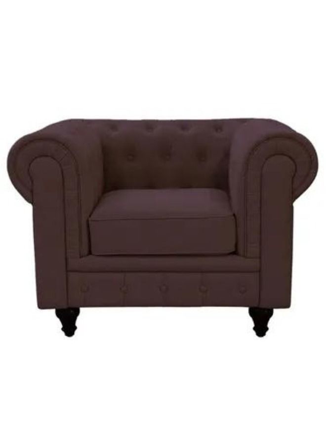 Chester Hill Single Fabric Sofa Brown 90x80x80