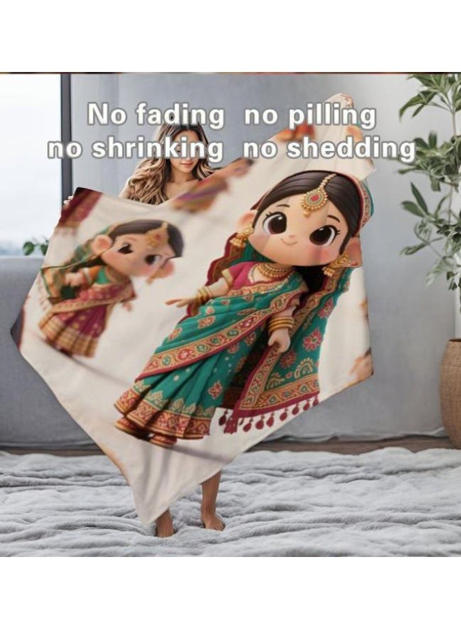 general Flannel thin blanket (warm and comfortable, suitable for sleep, gaming, dust removal and sandproof) 150cm*200cm - 834 - Image 1