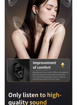 EA166 سماعات أذن لاسلكية حقيقية، ملمس جلد نباتي فاخر، صوت هاي-فاي وألعاب منخفضة الكمون، بلوتوث 5.4، عمر بطارية 24H - view 5