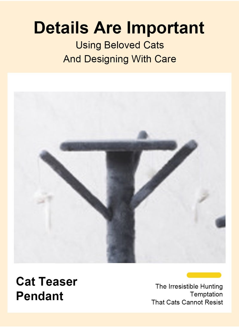 Kidle - Cat Climbing Frame Large DIY Deluxe Cat Climbing Frame Cat Nest Cat Tree All-in-One Cat Stand Cat House Activity Center Condo Cat Scratch Elevated Cat Hammock Pet Condo - Image 1