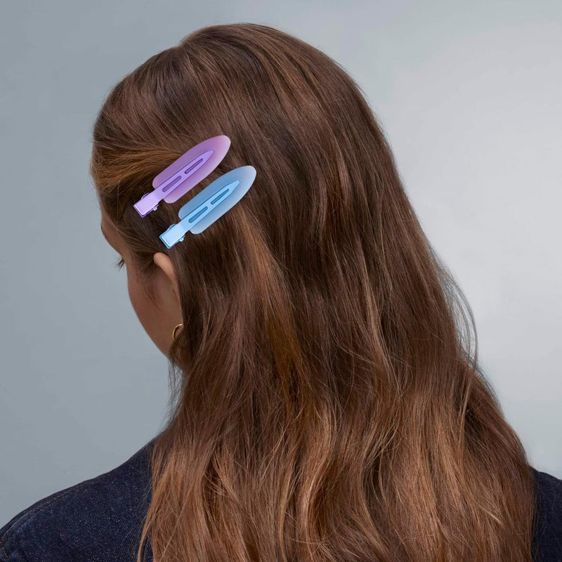 Cptots 10 Pcs Creaseless No Crease No Bend Flat Hair Clips For Styling Non Slip Makeup Clips For Women Salon Hairstyle,Jelly White Green Neon-Green Blue Purple - Image 4