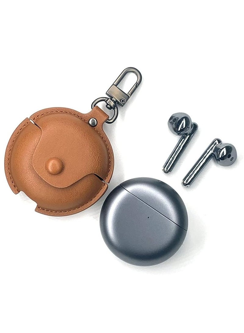 ELTRAZONE Protective Leather Case With Carabiner For Huawei FreeBuds 4i - Image 2