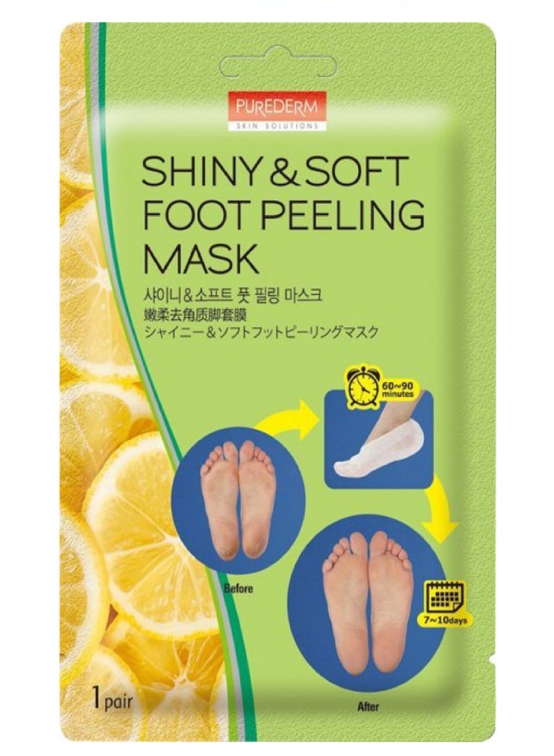 PUREDERM SHINY&SOFT FOOT PEELING MASK ADS 355