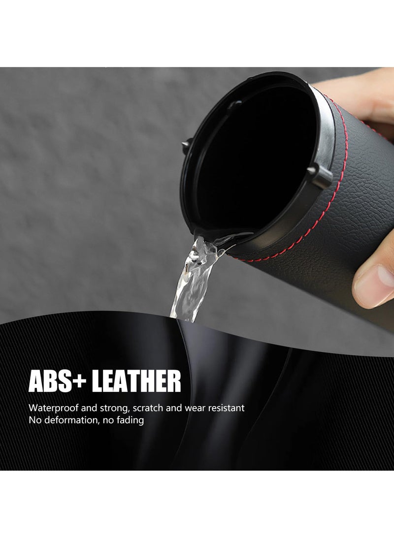 SYOSI Car Tissue Storage Box Cylindrical Armrest Box ABS Leather Emergency Window Breaking Multi Functional Tissue Paper Holder Easy to Install Automotive Accessories Interior for Most Car Models Black - Image 4