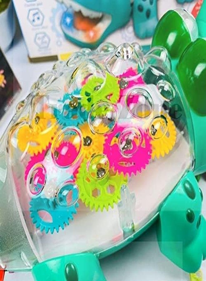 PEZYOX Transparent Gear Technology 3D Crocodile 360 Degree Rotation Sound and Light Toy for Boys and Girls - Image 3