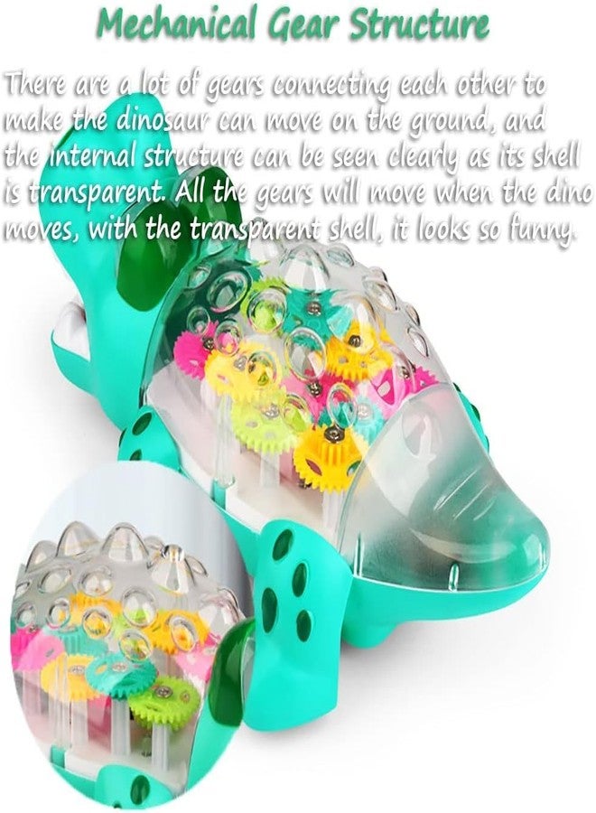 PEZYOX Transparent Gear Technology 3D Crocodile 360 Degree Rotation Sound and Light Toy for Boys and Girls - Image 5