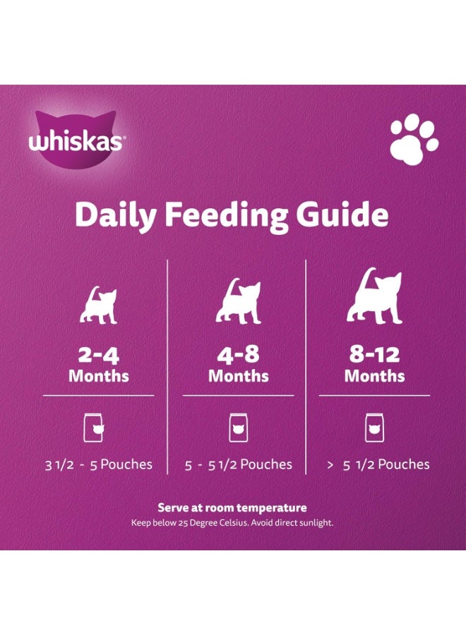 Whiskas Junior Tuna Flavour in Jelly Wet Kitten Food 80g x 24 Pouches Complete Nutrition for 2–12 Month Kittens - Image 5