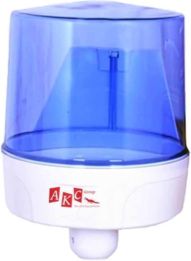 AKC Maxi Roll Dispenser – Blue & White Transparent, Large Capacity Paper Towel Dispenser for Restrooms and Commercial Use 