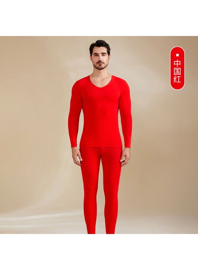 NIBEMINENT Man Winter Thermal Underwear Set Double Warmth Slim Body and High Elasticity Comfortable and Breathable - Image 1