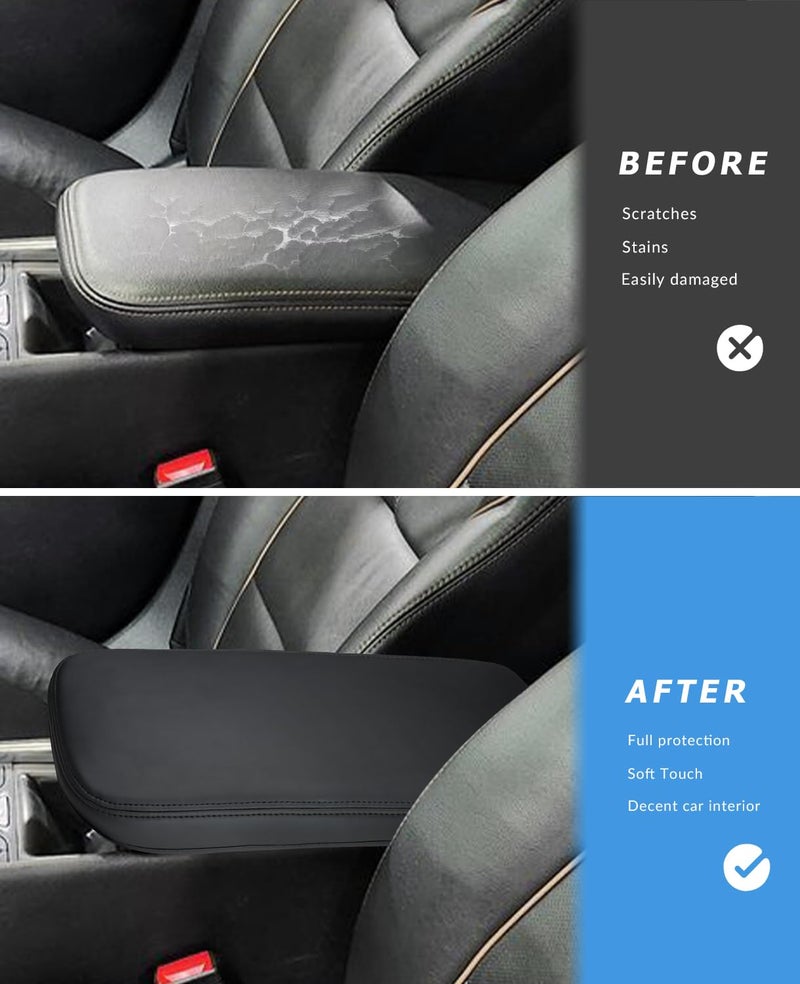 INTGET غطاء كونسول مركزي INTGET لملحقات شيفروليه إمبالا 2014-2020 جلد مع وسادة رقيقة لغطاء كونسول الوسط لملحقات داخلية شيفروليه إمبالا 2014 2015 2016 2017 2018-2020 (وسادة رقيقة) - Image 3