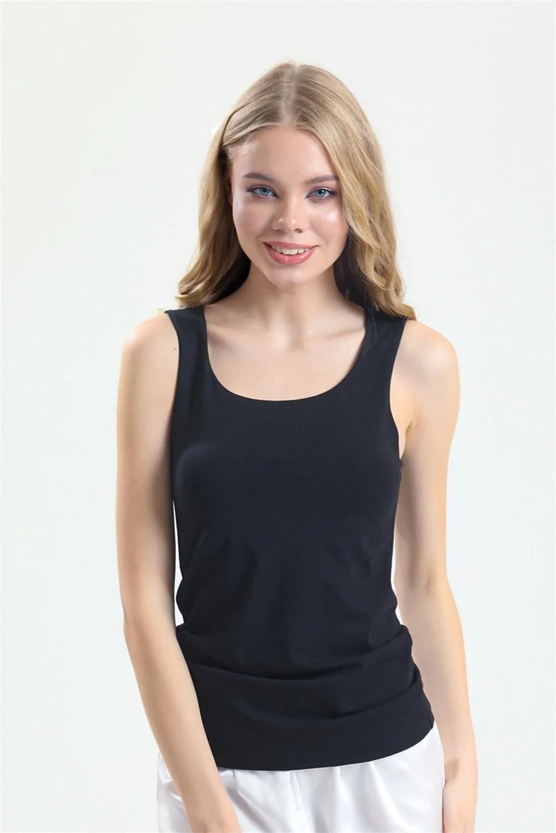 ماجيك فورم 3021 - Combed Fabric Wide Strap Long Undershirt