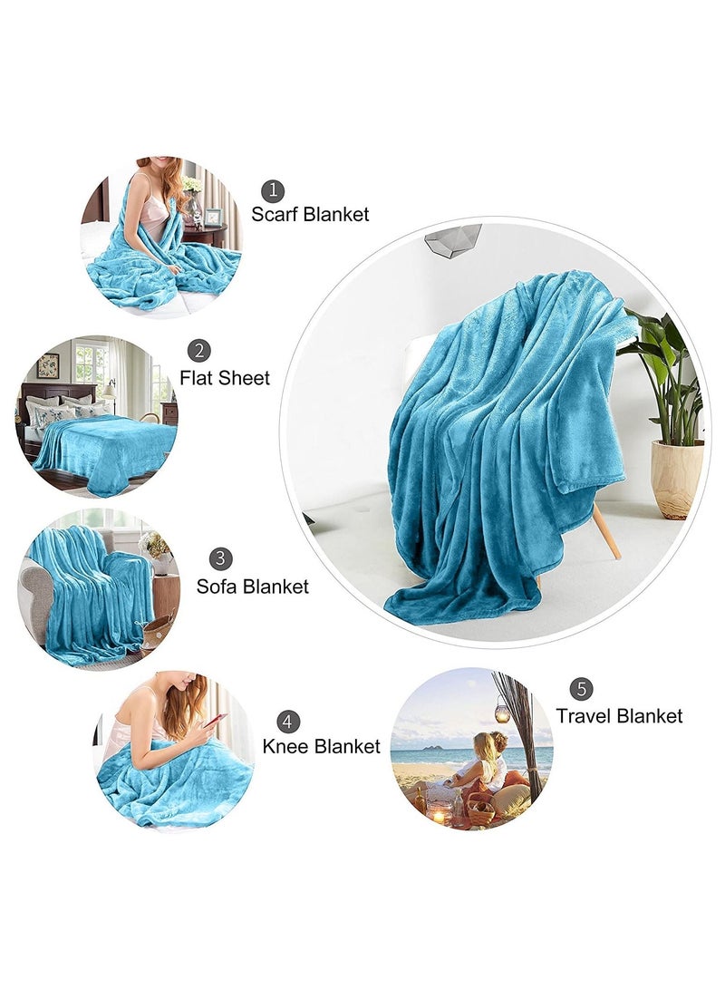 بيير دونا بطانيات من الصوف الفاخر خفيفة الوزن ومضادة للكهرباء الساكنة وبطانية حرارية مثالية للأريكة بطانية مريحة لغرفة المعيشة والسرير والأريكة 200 سم في 150 سم - Image 5