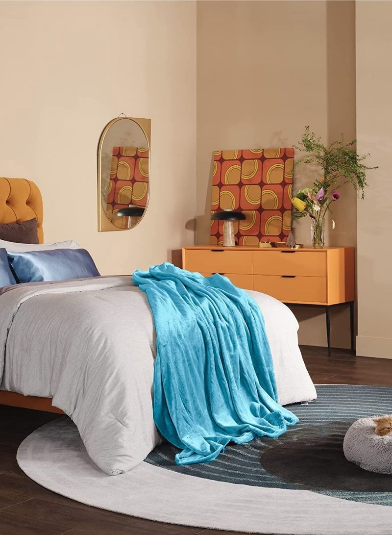 بيير دونا بطانيات من الصوف الفاخر خفيفة الوزن ومضادة للكهرباء الساكنة وبطانية حرارية مثالية للأريكة بطانية مريحة لغرفة المعيشة والسرير والأريكة 200 سم في 150 سم - Image 3