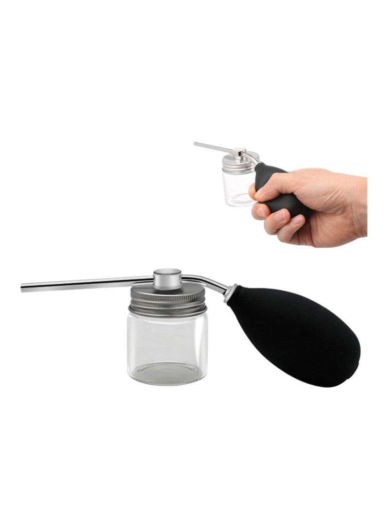 Denbetech Hair Fiber Spray Pump Nozzle, Professional Natural Hair Loss Concealer Spray, Silicone Fiber Powder Styling Tool for Home (Black + Clear) - Image 2