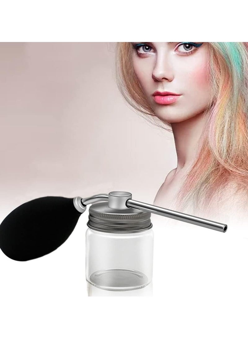 Denbetech Hair Fiber Spray Pump Nozzle, Professional Natural Hair Loss Concealer Spray, Silicone Fiber Powder Styling Tool for Home (Black + Clear) - Image 4