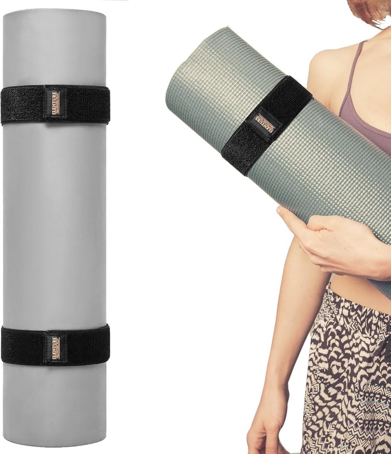ELENTURE Adjustable Heavy-Duty Yoga Mat Strap - Elastic Bungee Wrap Organizer for Workout, Exercise, and Pilates Mat Storage - Image 1