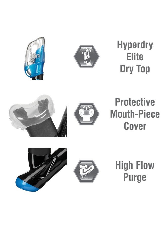 TUSA Sport Adult Serene Mask And Snorkel Combo Black/Fishtail Blueuc1625Pqbfb - Image 3