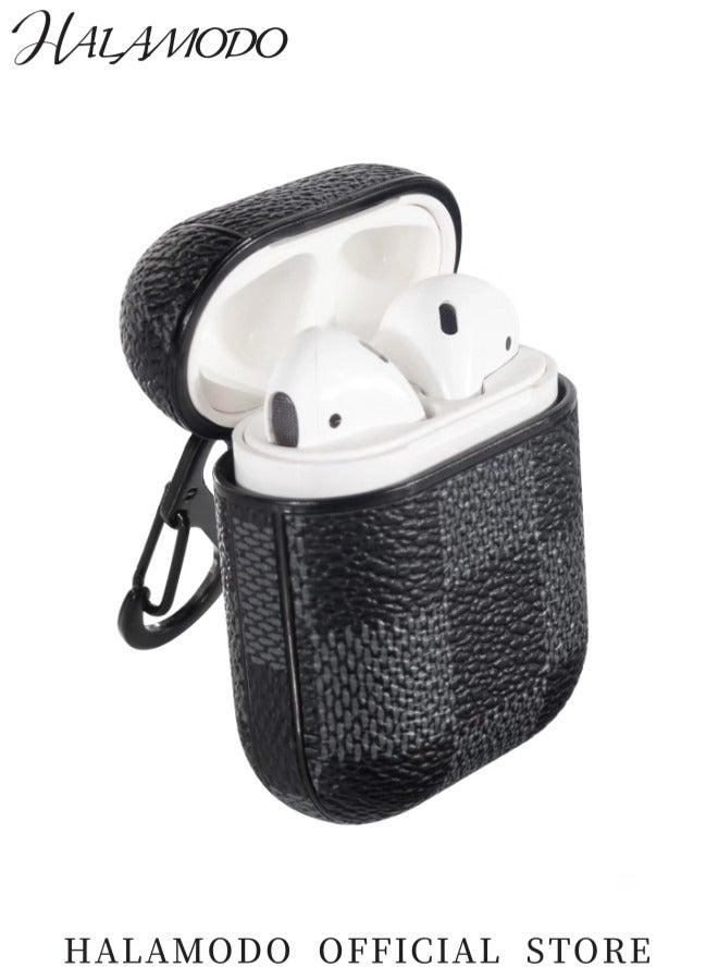 Halamodo AirPods Case Cover for AirPod 2&1 Full-Body Protective Hard Shell Leather Airpods Protective Cover Case with Keychain for AirPods Wireless Charging Case - Image 5