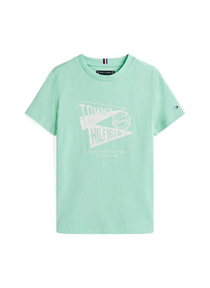 TOMMY HILFIGER Kids Graphic Print Crew Neck T-Shirt