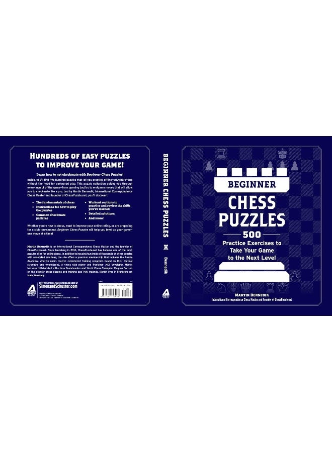 Beginner Chess Puzzles: 500 Practice Exercises to Take Your Game to the Ne  - Image 1