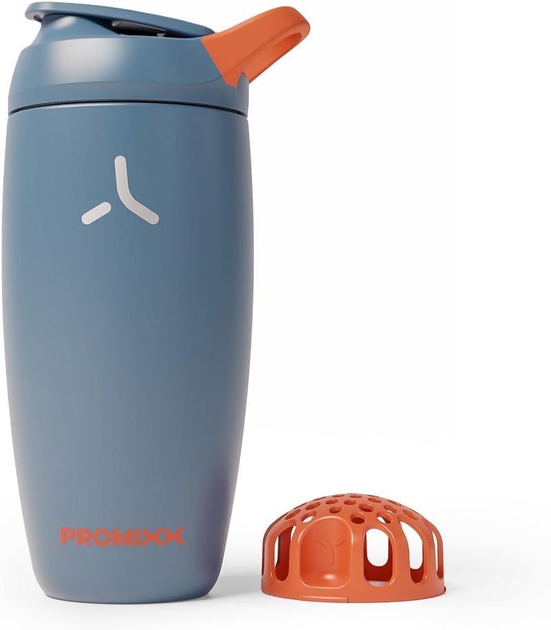 PROMIXX Pursuit Insulated Shaker Bottle – 18oz Double-Wall Stainless Steel Protein Mixer with Snap-Fit Agitator for Smooth Ice-Cold Shakes – Leak-Proof Gym Shaker Cup for Fitness – Midnight Blue - Image 1