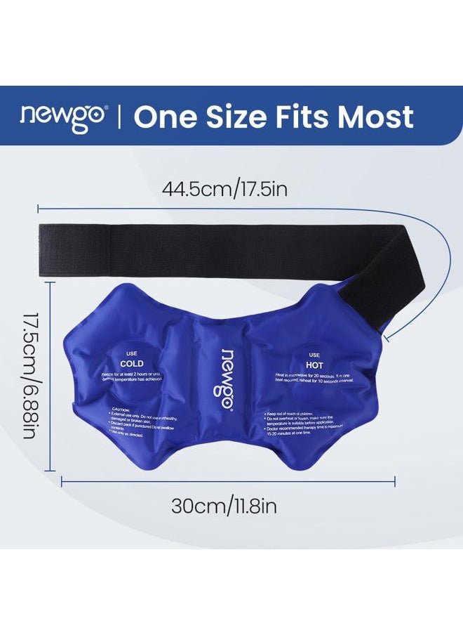NEWGO Ankle Ice Pack Wrap for Swelling, Ice Pack for Ankle Injuires Reusable Ankle Cold Pack Wrap Hot Cold Therapy Ankle Ice Wrap for Sprained Ankles, Achilles Tendonitis - Blue  - Image 5