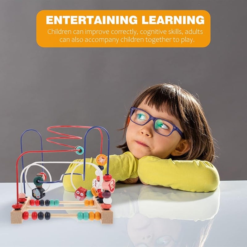 Wooden Bead Maze Toy For Cognitive Skills Hand Eye Coordination Kids Educational Game - Image 5