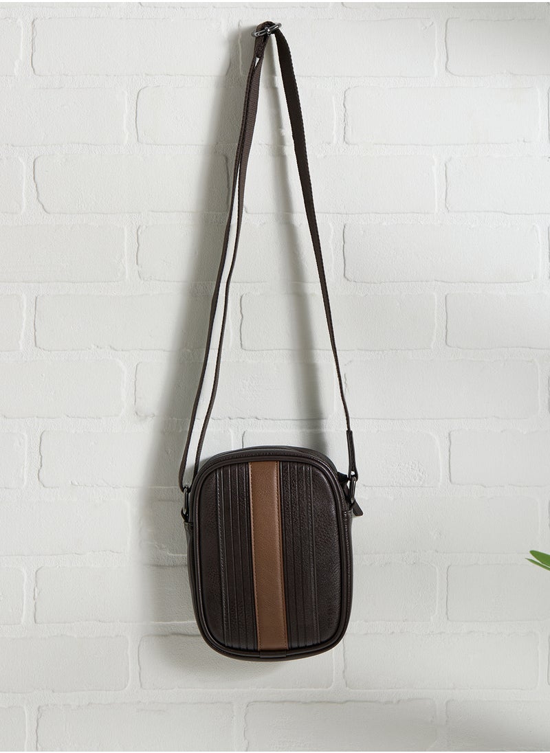 Ted Baker Evver Striped Pu Flight Bag  - Image 1