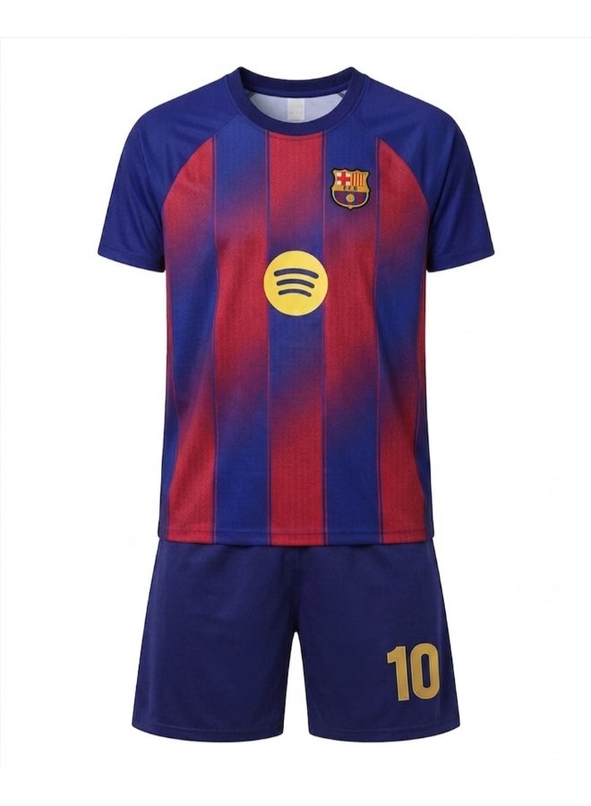 Toyland Kids Barcelona Football Jersey Set –Sports T-Shirt & Shorts Kit-Size 32 - Image 1